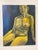 Large expressionist style nude study with visible brushstrokes and a focus on the form and contours of the body against a...