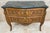 French Louis XV Style Bombé Satinwood Marquetry and Ormolu Mounted Commode, 1940s For Sale - Image 10 of 14