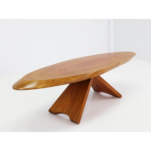 Large Organic Wood Coffee Table by George Nakashima, 1965 For Sale - Image 12 of 13