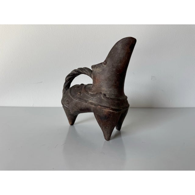 Neolithic-Style Pottery Tripod Ewer (Gui) – Chinese-Inspired Vessel/ Sold For Sale - Image 4 of 9