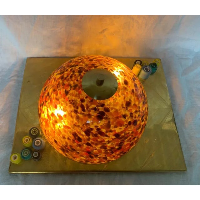 Luminous Panel N1 Wall Light in Brass and Glass by Vistosis, 1960 For Sale - Image 4 of 8