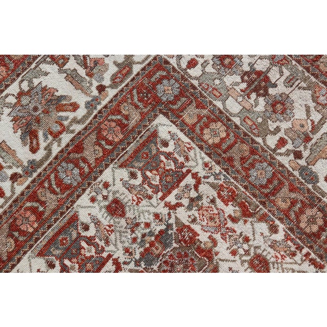Antique Persian Bakhtiari Rug With an Elegant All-Over Floral Pattern 6'7 X 9'9 For Sale - Image 11 of 11