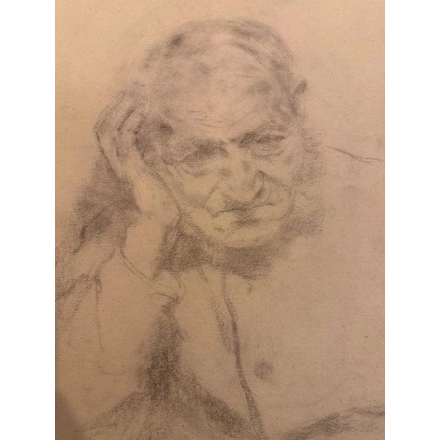 Heinrich Pforr, Father of the Artist Portrait in Thought, 1919, Oil on Canvas For Sale - Image 3 of 12