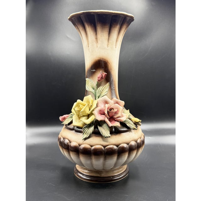 Vase with Roses by Capodimonte, 1950s For Sale - Image 17 of 18
