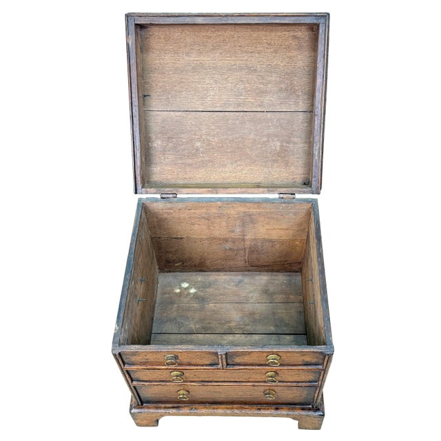 18th Century Oak Bedside Chest Close Stool, 1720 For Sale - Image 6 of 11