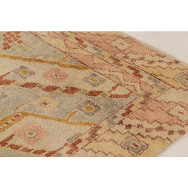 Contemporary Contemporary Oushak Style Wool Rug in Beige & Brown, by Rug & Kilim, India For Sale - Image 3 of 10