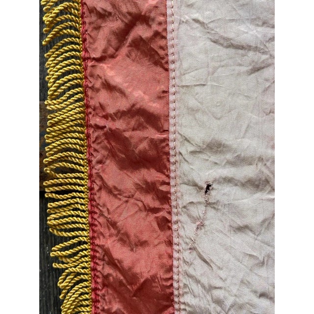Vintage American Flag With Gold Fringe 48 Stars For Sale In Philadelphia - Image 6 of 8