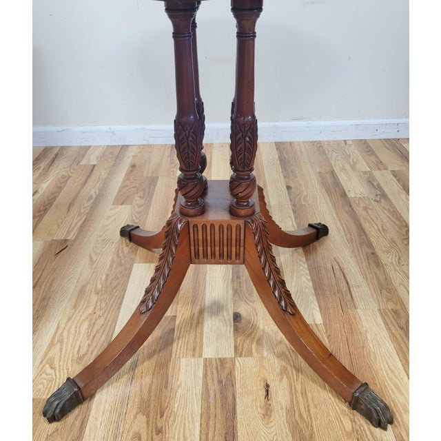 Antique Italian 19th C Exotic Inlaid Oilvewood Salon Side Table For Sale - Image 10 of 15