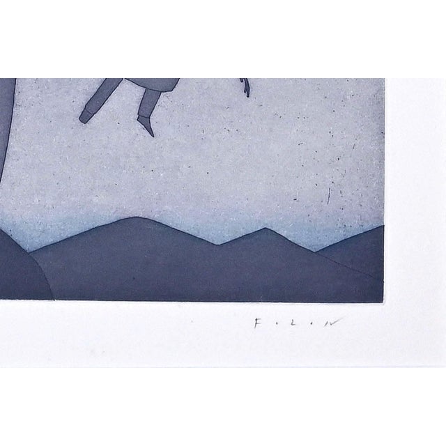 Jean Michel Folon - Dream - Original Etching - 1970 For Sale - Image 3 of 5