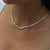 3 Carat Graduated Thick Bezel Diamond Platinum Tennis Necklace For Sale - Image 4 of 5