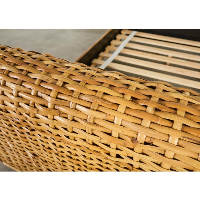 Ralph Lauren Organic Modern Bamboo Rattan Wicker Full Size Bed For Sale - Image 17 of 18