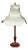 Empire Brass Table Lamp with Fabric Shade from Unbekannt, 1960s For Sale