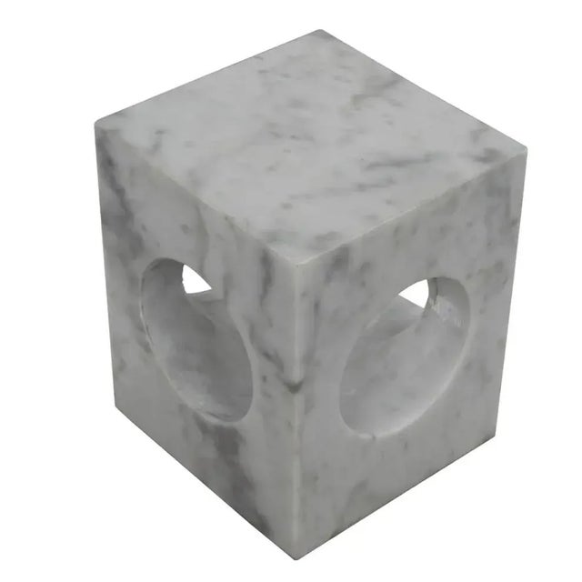The unrivaled beauty of natural stone shines in this contemporary side table. Artisan crafted of solid marble; these...