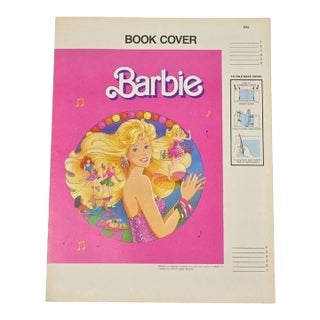 Vintage 1989 Barbie Mattel Original Pink Paper Book Covers Nos - Many Available For Sale