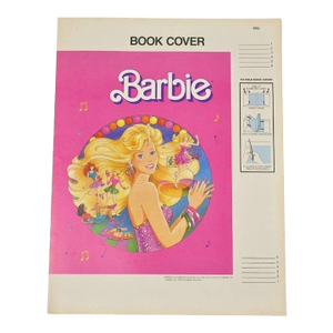 Vintage 1989 Barbie Mattel Original Pink Paper Book Covers Nos - Many Available