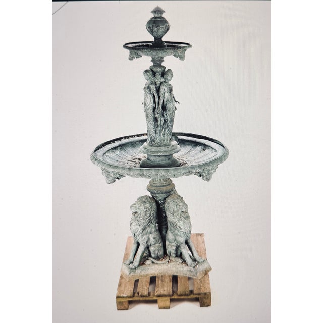 Vintage Pompous Park Fountain, 1890s For Sale - Image 4 of 7