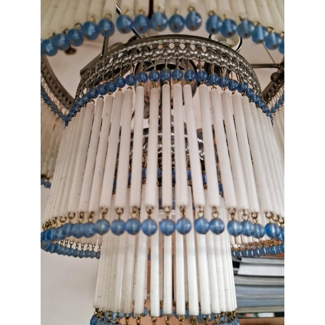 Art Deco Style Handcrafted Murano Glass Chandelier, Venice, 1962 For Sale - Image 6 of 8