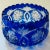 This Bohemian crystal bowl features an exquisite hand-cut pattern and stunning deep cobalt blue color. Light sparkles from...
