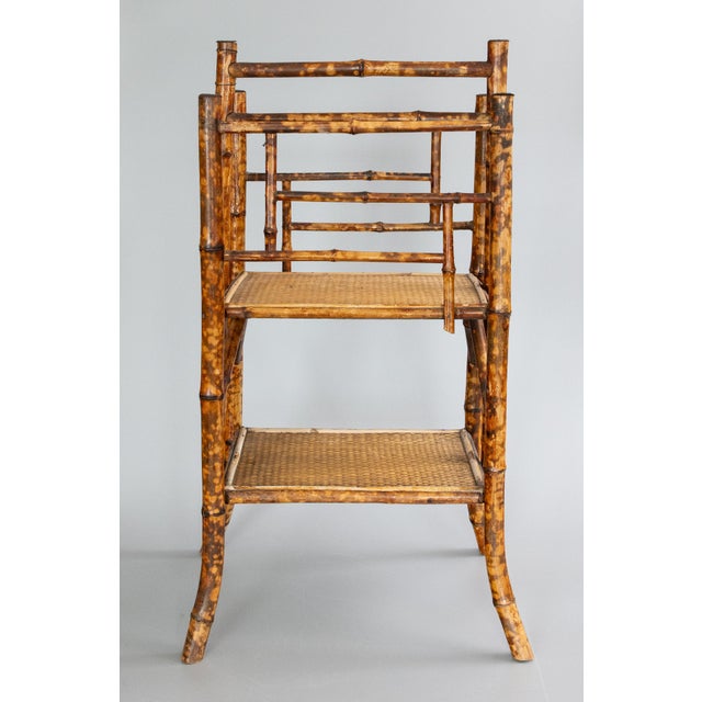 Late 19th Century Antique 19th Century English Bamboo Tiered Magazine Rack For Sale - Image 5 of 9