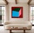 This canvas plays with perception and depth through a deliberately simple geometric form. The composition creates a...
