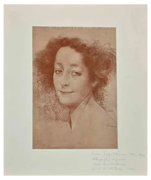 Lucien Levy-Dhurmer, The Portrait, Original Lithograph, 1909