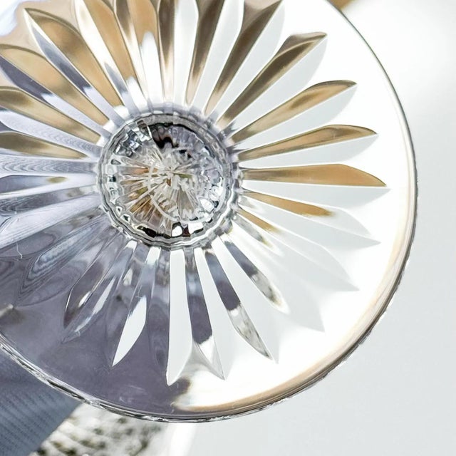 Vintage Saint Louis 'Tommy' Crystal Diamond Cut Claret Glasses: - Set of 3 For Sale - Image 4 of 4