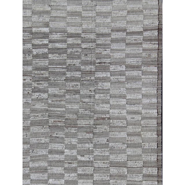 Shabby Chic Casual Modern Rug With Combination of Kilim/Piled Texture by Keivan Woven Arts For Sale - Image 3 of 11