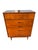 Mid Century Modern Vintage Tall Highboy Dresser With Brass Hardware For Sale - Image 9 of 11
