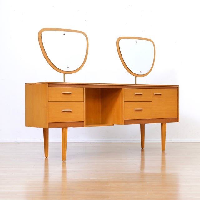 Wood Mid Century Vanity by Lebus Furniture For Sale - Image 7 of 12