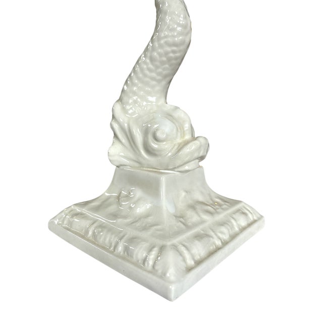 Mottahedeh Italian Rococo Style Porcelain White Majolica Dolphin ...