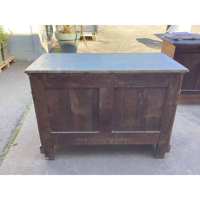 French Antique Birds-Eye Maple Antique Chest W/ Marble Top For Sale - Image 13 of 13