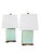 Pair of Lauren Ralph Lauren Celadon Crackle Glazed Porcelain Table Lamps | Coastal Modern Transitional Lighting With Original Shades For Sale - Image 11 of 15