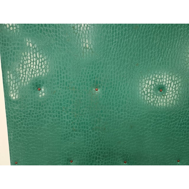 Mid-Century Modern Green Skai Coat Stand with Brass Hangers, 1950 For Sale - Image 14 of 17