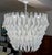 Italian Sculptural Murano Glass Chandelier in White and Clear Glass, 2000s For Sale - Image 3 of 11