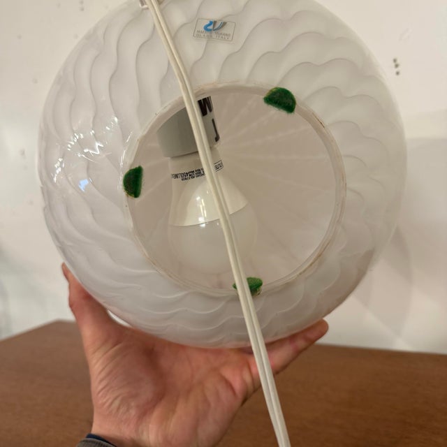 Mid-Century Modern Murano Hand-Blown Glass Dragon Egg Lamp – 15” Tall For Sale - Image 3 of 7