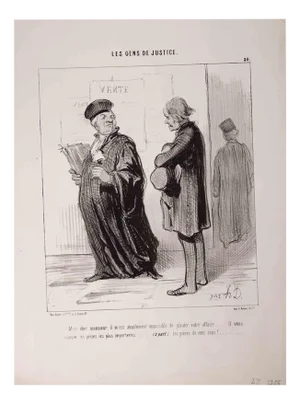 Honoré Daumier, Les Gens de Justice, Lithograph, 1845