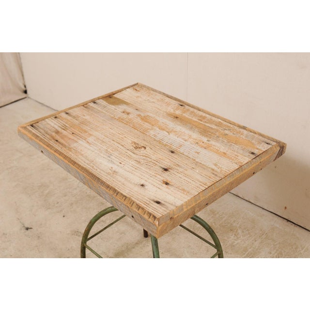Mid 20th Century Vintage Industrial Style Side Table For Sale - Image 4 of 11