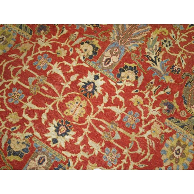 Zabihi Collection Rich Antique Ziegler Sultanabad Oversize Rug For Sale - Image 4 of 12