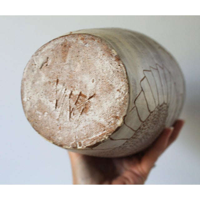 Vintage Studio Pottery Vase Featuring an Incised Dragon Motif For Sale - Image 10 of 10