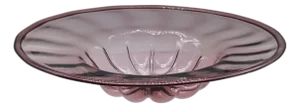 Mauve Murano Glass Plate by Vittorio Zecchin for MVM Cappellin, Italy, 1920s