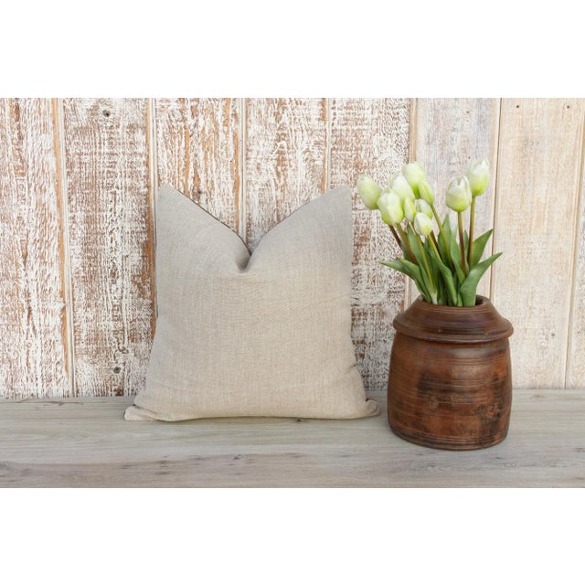 Brown Shanvi Antique Indian Folk Pillow For Sale - Image 8 of 10