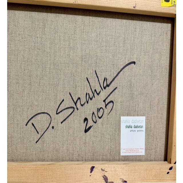 Shahla Dadsetan, Large Abstract Painting French Iranian Shahla Dadsetan Plongee Dans Ma Pensee, 2005 For Sale In Miami - Image 6 of 11