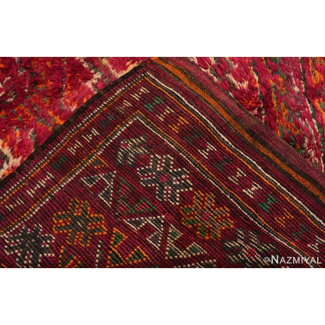 Nazmiyal Collection Geometric Folk Art Vintage Moroccan Rug For Sale - Image 4 of 8
