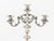 Austrian .800 Silver Candelabrum, 1872-1922, struck with hallmarks, the three lights with two scroll form branches mounted...