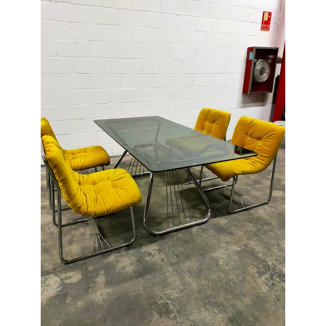 Vintage Table and Armchairs, 1970s, Set of 5 For Sale - Image 11 of 11