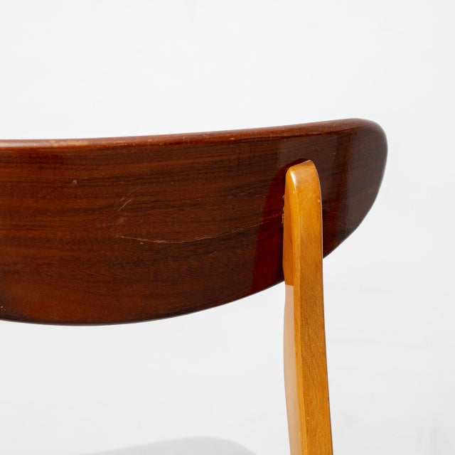 Brown Rectangular Dining Table and Chairs in Wood, 1960s, Set of 7 For Sale - Image 8 of 15