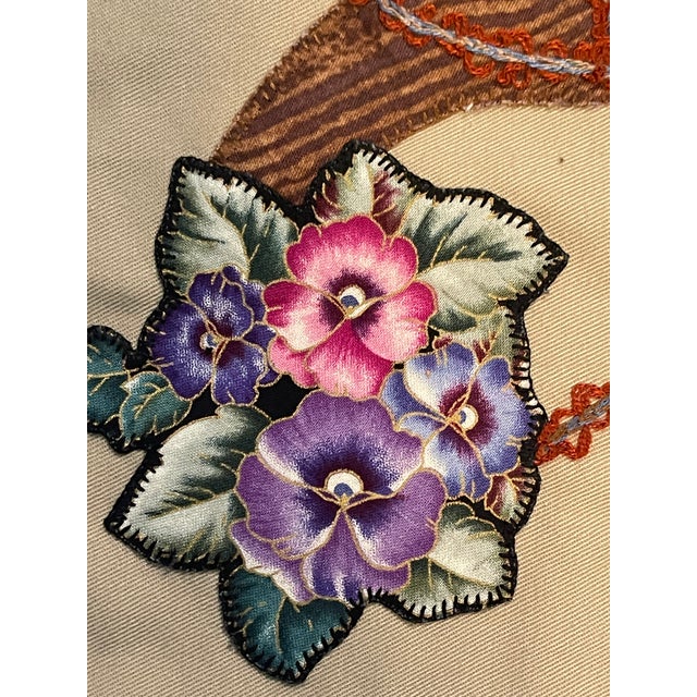 1950s Colorful Textile Wall Art With Toucan Bird From Costa Rica For Sale - Image 4 of 7