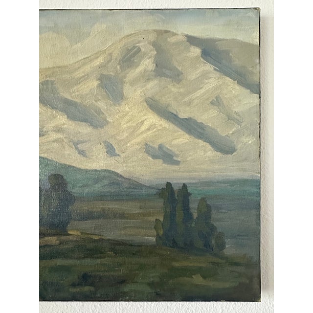 Vintage Signed Mid-Century Plein Air Landscape Oil Painting For Sale In Los Angeles - Image 6 of 9