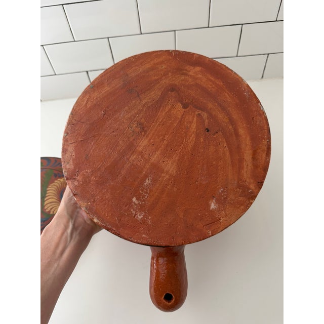 Vintage Mexican Tlaquepaque Redware Pottery Lidded Bean Pot For Sale In Houston - Image 6 of 7