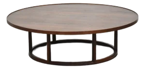 1960s t.h. Robsjohn Gibbings for Widdicomb Walnut Round Coffee Table